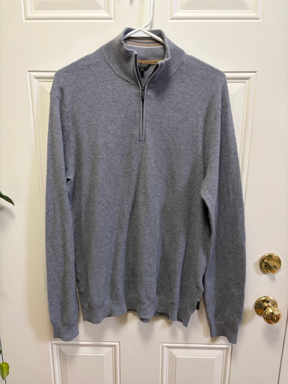 Ted baker 3/4 zip waffle knit pullover 4/L